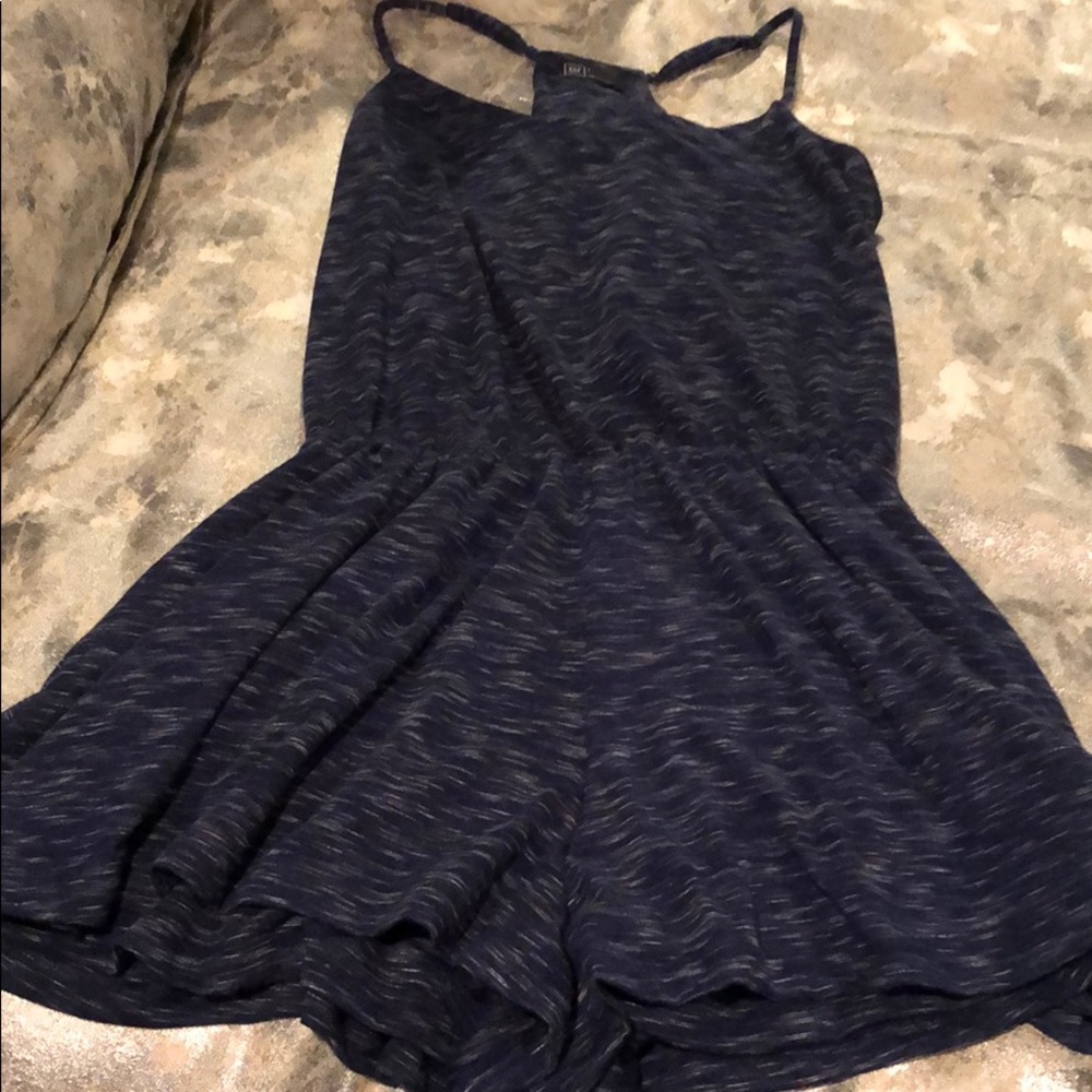 Navy Gap Racer-back romper